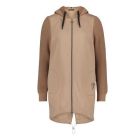 Casual Hooded Indoor Fish Tail Jacket in Beige