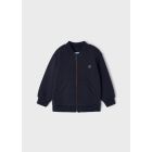 Waffle Texture Bomber in Navy