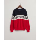 Colour Block Chunky Knit Jumper in Navy