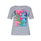 Graphic & Stripe T-Shirt in Blue