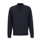 Troyer Button Neck Sweater in Navy