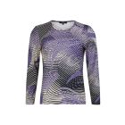 Multi Patterned Long Sleeve Top in Lilac