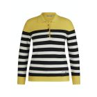 Fine Knit Polo Top in Yellow