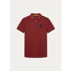 Heritage Number Short Sleeve Polo  in Red