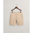 Slim Fit Sunfaded Shorts in Beige