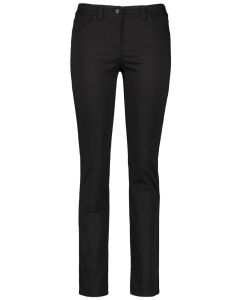Ladies Straight Leg Casual Trousers in Black