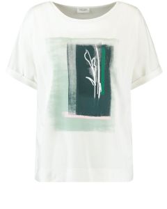 Ladies Front Print T-Shirt in White