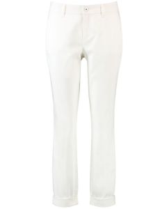 Ladies Cropped Casual Trousers in White