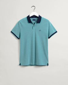 Oxford Pique Short Sleeve Polo in Turquoise