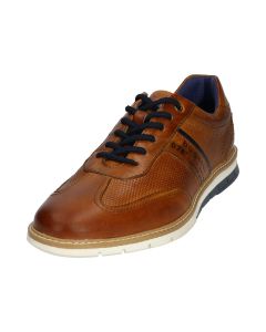 Sandman Leather Lace Up Casual Shoes in Cognac