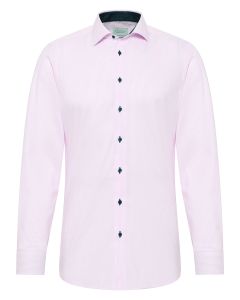 Modern Fit Fine Stripe Shirt in Pink