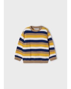 Bold Stripes Knitted Jumper in Yellow