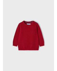 Basic Crew Neck Sweater in Red