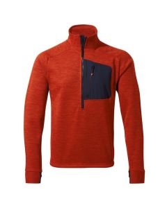 Tarbert H/Zip Sweatshirt in Chilli Red