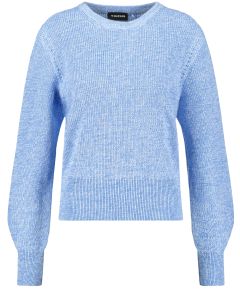 Crew Neck Knitted Jumper in Blue