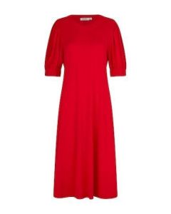 Nalan Casual Loose Fit Dress in Red
