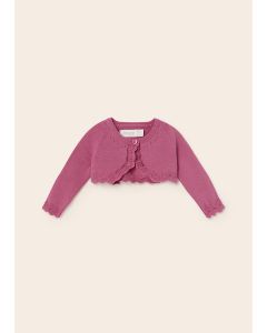 Baby Bolero Knit Cardigan in Pink