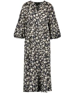 Wide Sleeve Floral Maxi in Black
