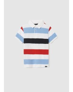 Stripe Polo Shirt in Red
