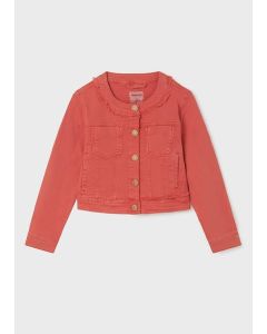Twill Casual Jacket in Red
