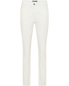 Casual Straight Leg Jeans in Off White