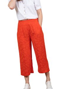 Drift Jaquard Cropped Trousers in Red