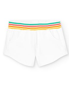 Jersey Stretch Shorts in White
