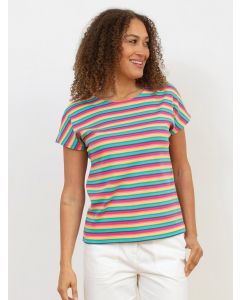 Alum Rainbow Stripe T-Shirt in Multi Colour