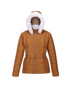Wildrose Fur Hood Jacket in Tan