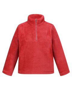 Zeeke Thick Fleece Sweatshirt with Pockets in Red