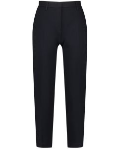 Cropped Casual Trousers in Navy