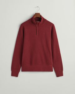 Sacker Rib H/zip Sweater in Red