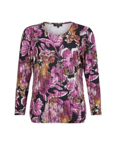 Floral Patterned Long Sleeve Top in Pink