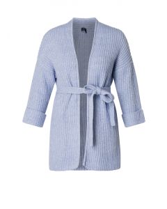 Sylvana Belted Coverup Cardigan in Blue