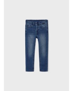 Soft Washed Denim Jeans in Med Denim
