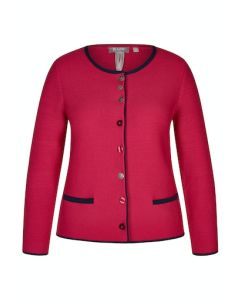 Short Button Jacket in Dk Pink