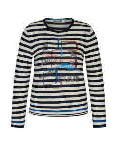 Nautical Stripe Patterned Jumper in Navy