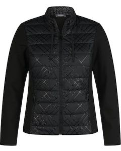 Quilted Simmer Short Zip Jacket in Black