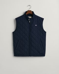 Quilted Windcheater Gilet in Dk Blue