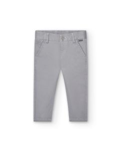 Stretch Satin Casual Trousers in Grey