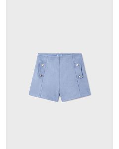 Faux Suede Shorts in Blue