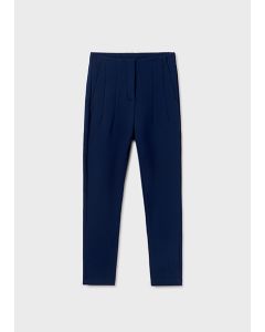 High Wasited Casual Trousers in Dk Denim