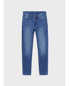 Soft Denim Slim Jeans in Med Denim