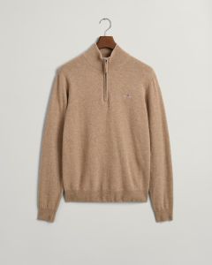 Lambswool H/Zip Sweater in Beige