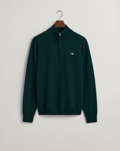 Lambswool H/Zip Sweater in Green