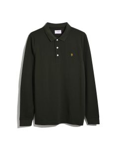 Blanes Long Sleeve Polo in Green