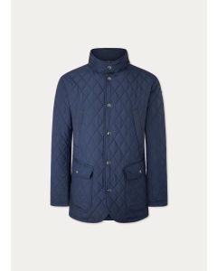 Quilted Paddock Jacket in Navy