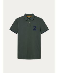 Heritage Number Short Sleeve Polo  in Green