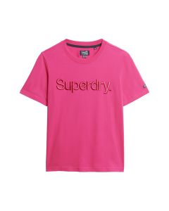 Tonal Embroided T-Shirt in Pink