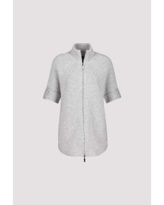 Casual Knitted Short Sleeve Jacket in Grey